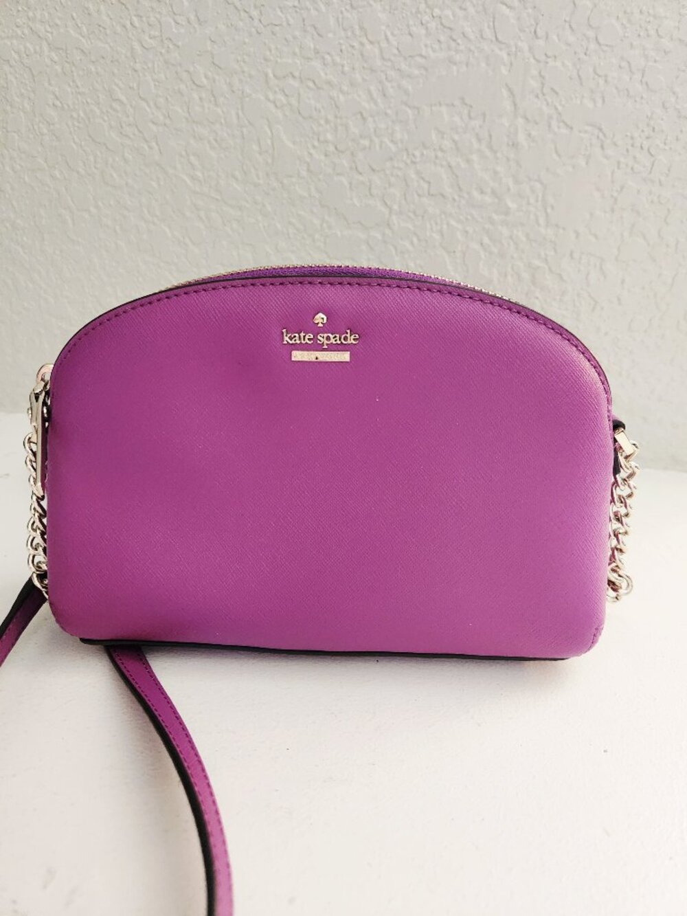 Euc Kate Spade NY Duo Glazed Leather Crossbody Bag Purse